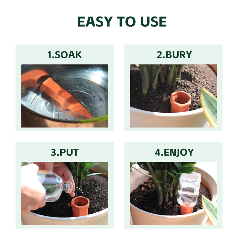 Self Watering Insert - Terakota Sulama Çubukları, Şarap Şişesi Sulama